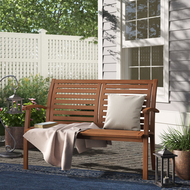 Beachcrest Home Roseland Eucalyptus Garden Bench & Reviews Wayfair